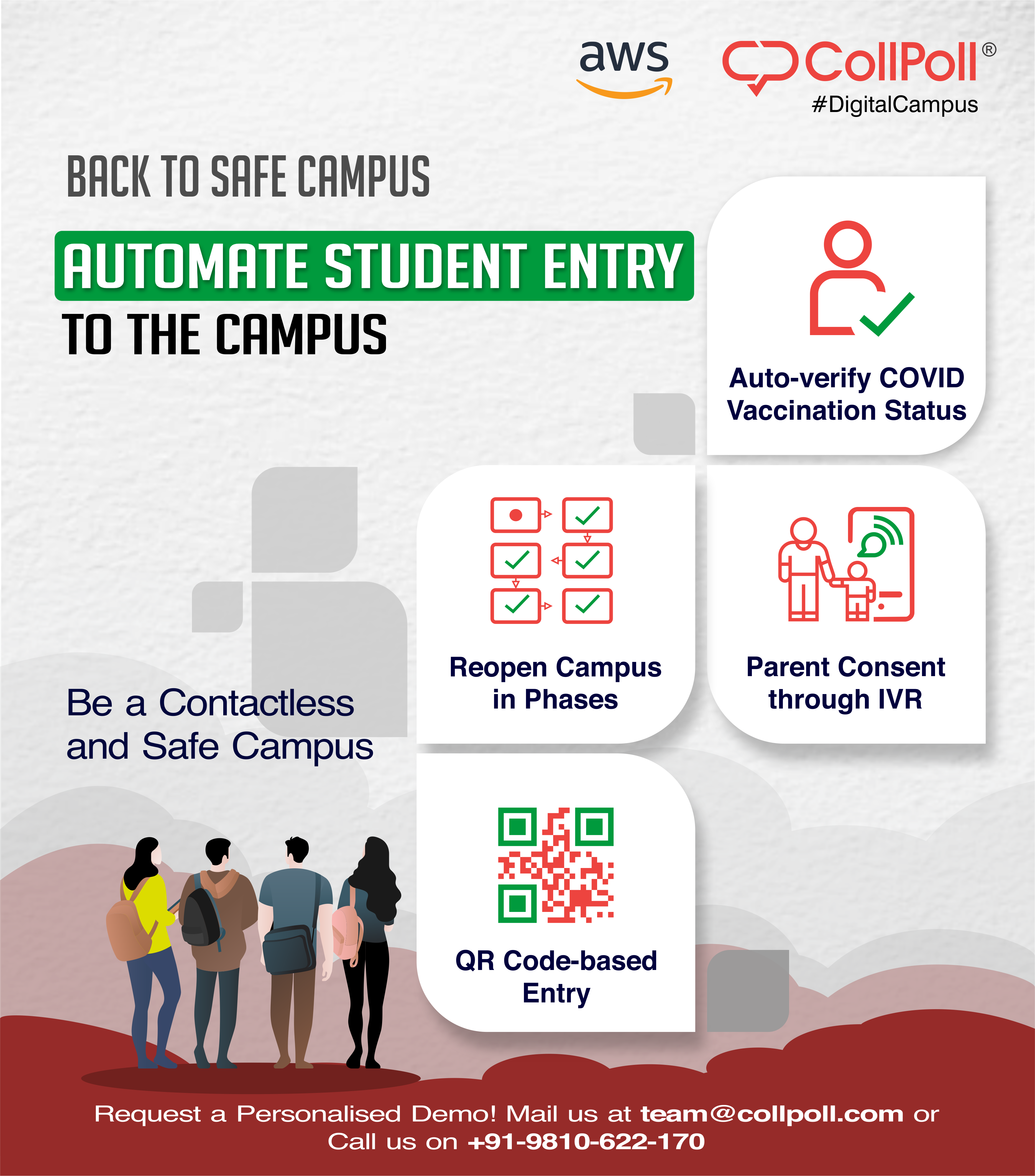 Automation of student entry to reopen campuses