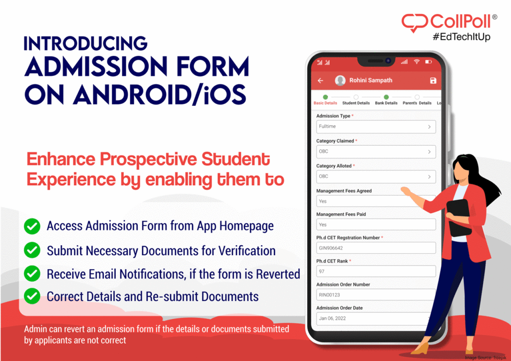 CollPoll Admission Form for Android & iOS