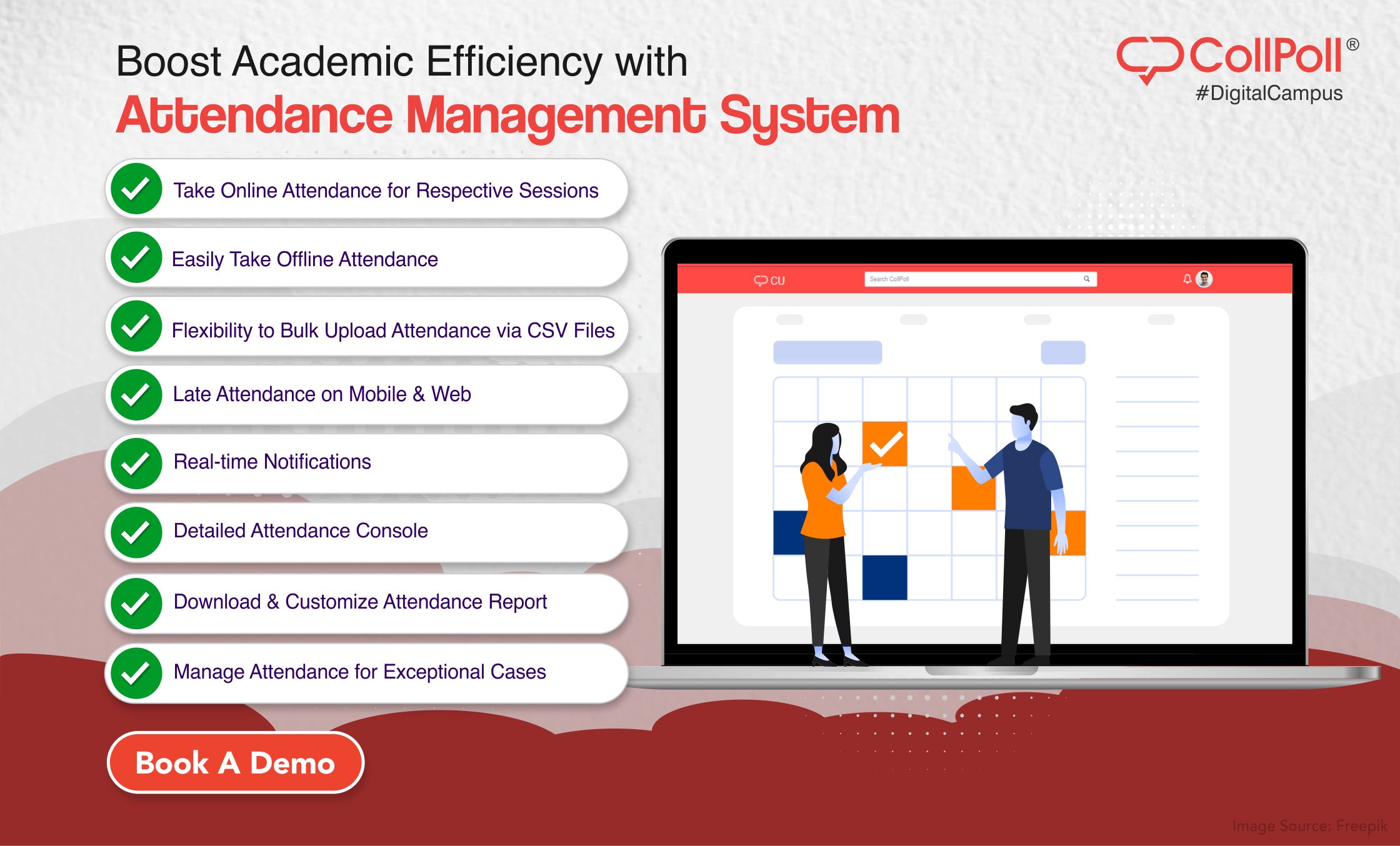 Features of CollPoll’s Attendance Management System