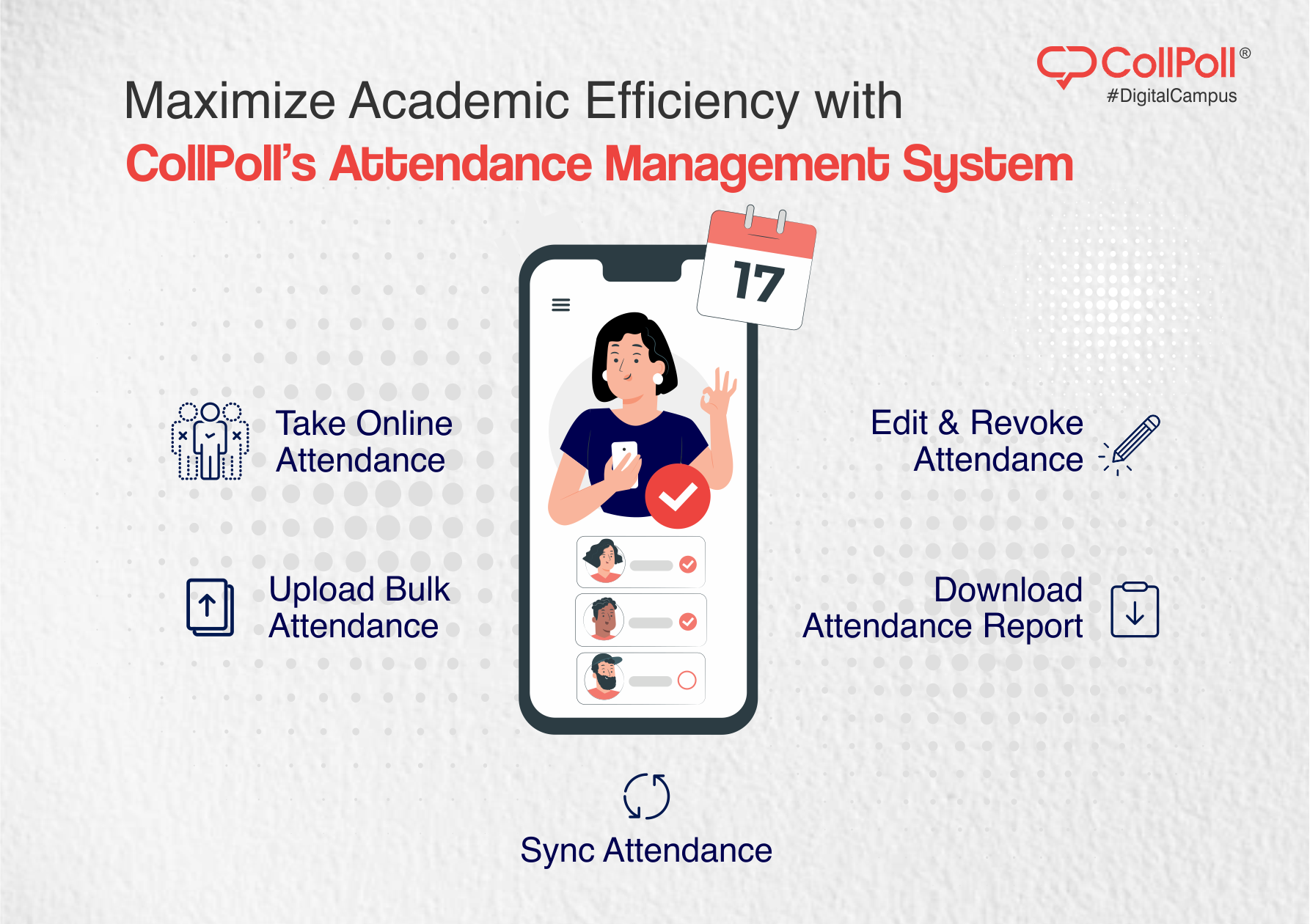 Manage Attendance Records with CollPoll's LMS